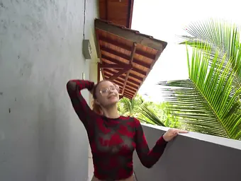 Super-hot damsel re-dresses and takes a super hot pound in the open