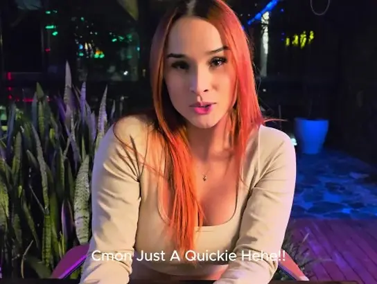 Abella Olsen gets her bubble butt drilled by a stranger in a public eatery shower