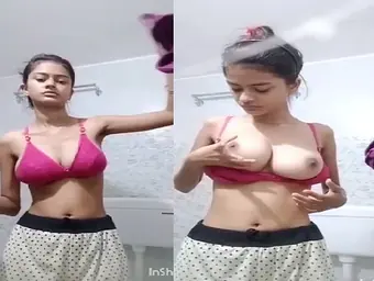 Check out this hot teen with a big rack opening her rosy Brassiere